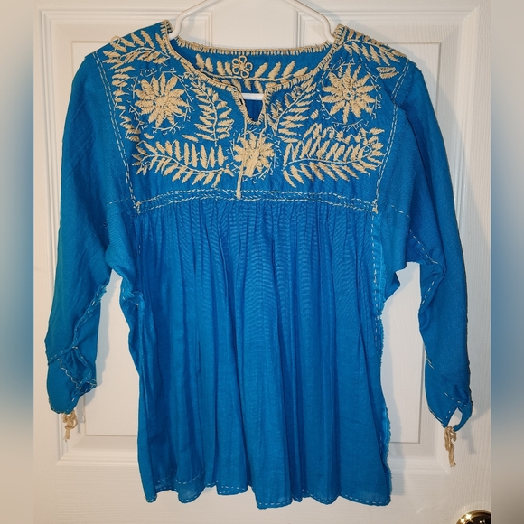 Mexican embroidered blouse s/m - Picture 3 of 6